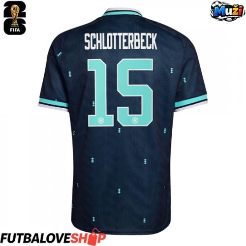 Dres Nemecko Nico Schlotterbeck #15 Preč MS 2026 Krátky Rukáv